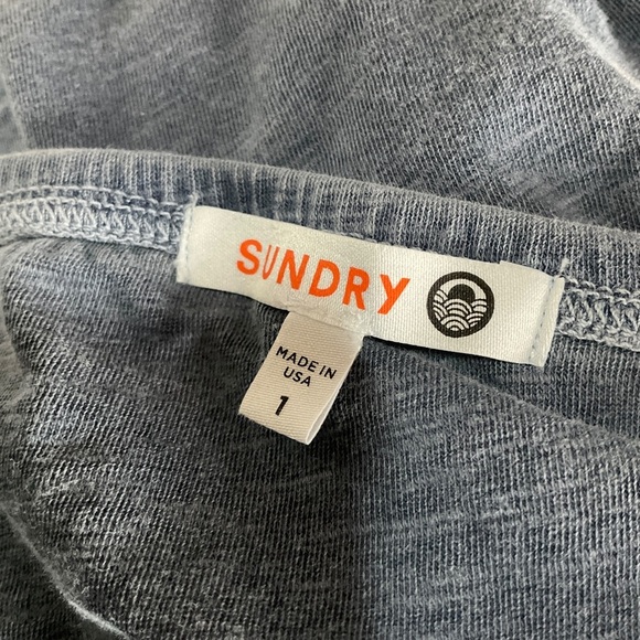 Sundry Strapless Tube Top Sz S Ruched Crossover Gray Neutral Going Out - Picture 11 of 12